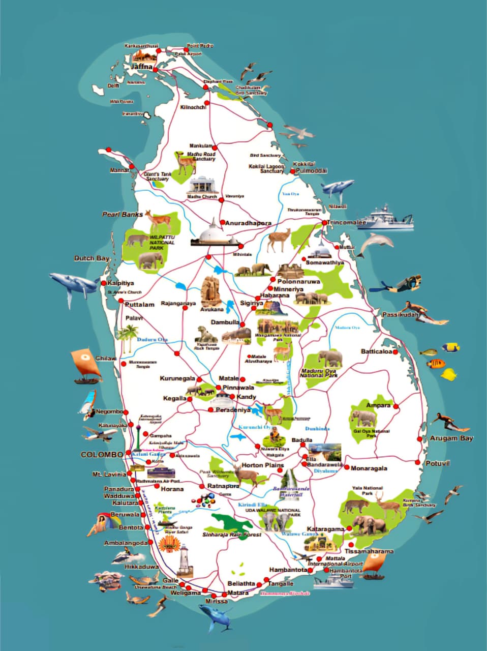 Map of Sri Lanka